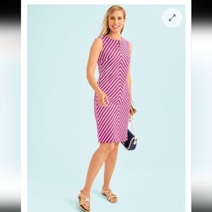 Talbot's Pink Stripped Dress Size Small